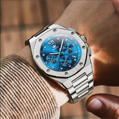 OLEVS - Classic Blue/White Metal